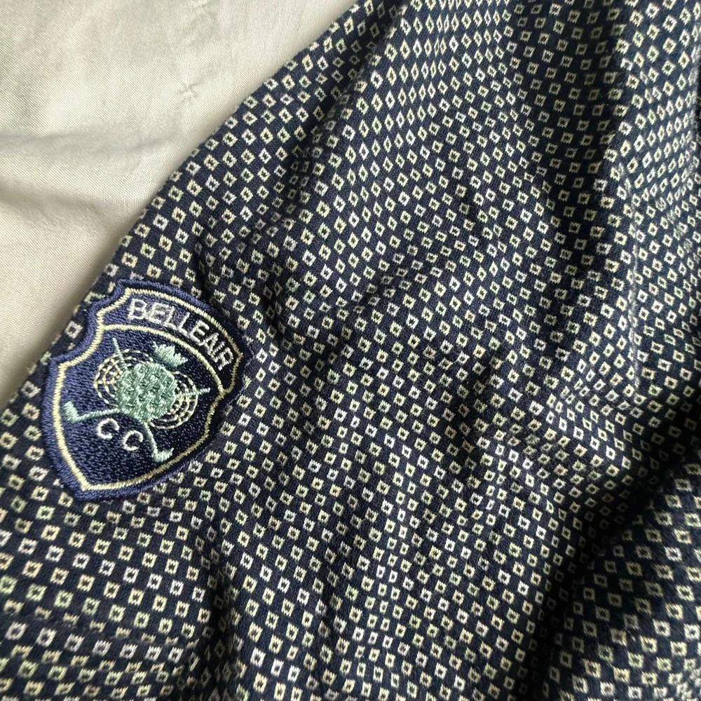 VTG Belleair Country Club Callaway Golf Two-Ply Sz L Blue Mercerized Cotton Polo